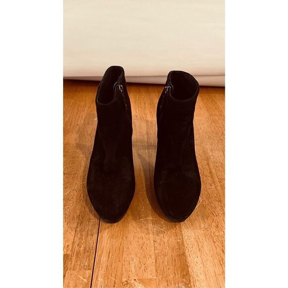 Rockport Black Suede Side Zip Heeled ANkle Boots Size 6 - Picture 4 of 10